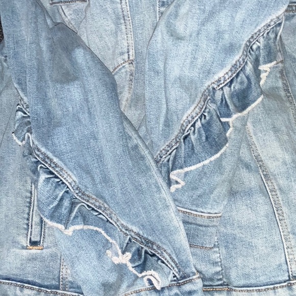 Lane Bryant Ruffle Denim Jacket - Picture 6 of 10